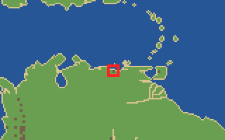 발견물 41번 선인장 위치 지도 (지도 칸 474, 590)
