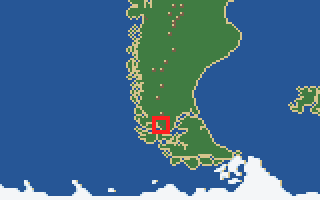 발견물 58번 레온 팽귄 위치 지도 (지도 칸 416, 1042)