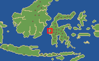 발견물 82번 화산암불상 위치 지도 (지도 칸 1608, 642)