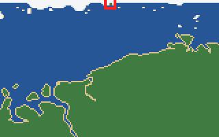 발견물 88번 오로라 위치 지도 (지도 칸 1424, 2)